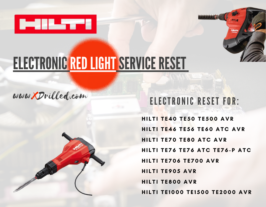 HILTI red light service reset, Electronic reset.