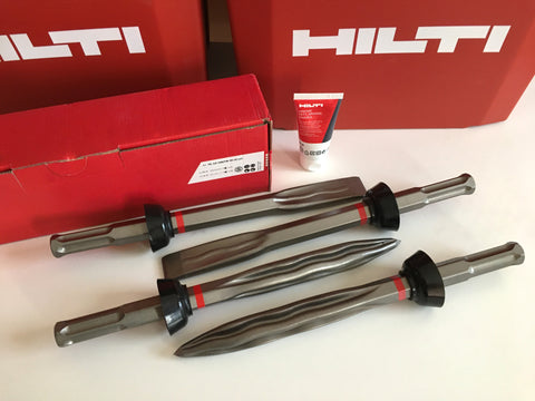 Original set of Pointed Chisel TE-SX SM 36 / Flat Chisel TE-SX FM 36 HILTI TE805 TE905 TE800 TE1000 TE1500 TE2000 #2341237 #2168874