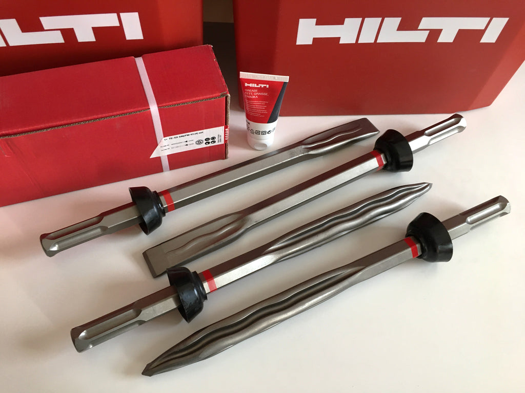 Original set of Pointed Chisel TE-SX SM 43 / Flat Chisel TE-SX FM 43 ...