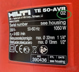 cap on chuck for HILTI TE50 AVR (02) #354987 #49193 #330166