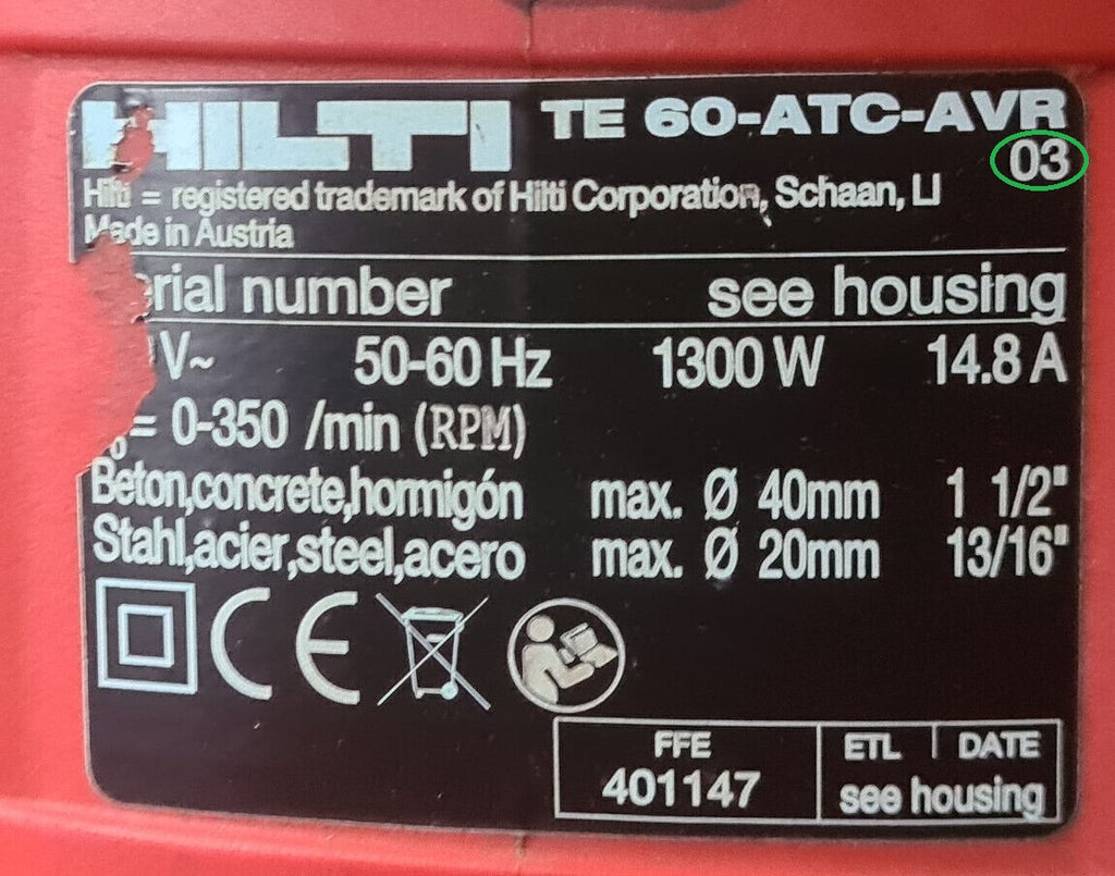 AMORTIGUADOR DE JUNTA tórica HILTI TE56 ATC TE60 ATC AVR TE46 TE500 AMORTIGUADOR DE JUNTA tórica HILTI TE56 ATC TE60 ATC AVR TE46 TE500