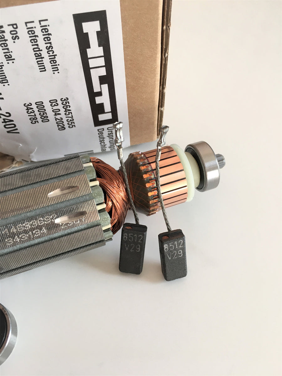 2 x koolborstels voor Hilti boorhamer TE 2, TE 2-S, TE 2-M, TE 6, TE 6-S, TE 6-C, TE 7, TE 29 / houtskoolstiften slijpkolen 5 x 8 mm